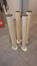 4 tafelpoten wit - metaal, Tafelpoot, Gebruikt, 50 tot 100 cm, Rond