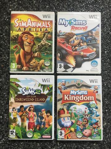 4 Sims Spelletjes voor Nintendo Wii beschikbaar voor biedingen