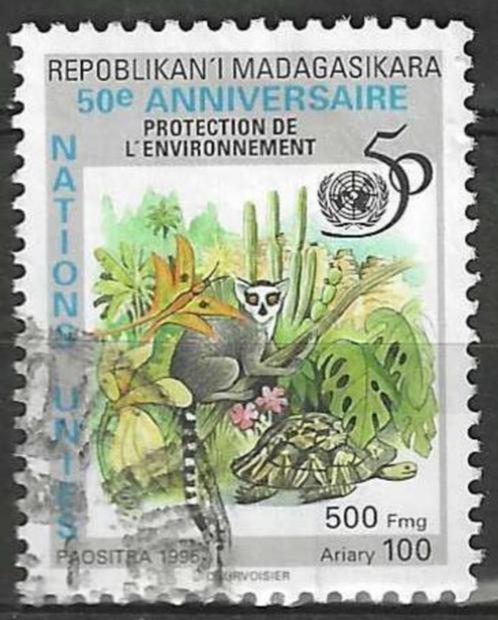 Madagascar 1995 - Yvert 1429B - 50 jaar U.N.O. (ST), Timbres & Monnaies, Timbres | Afrique, Affranchi, Autres pays, Envoi