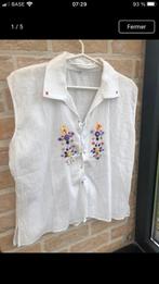 Blouse blanches avec petites fleurs parfait état taille 42, Vêtements | Femmes, Blouses & Tuniques, Comme neuf