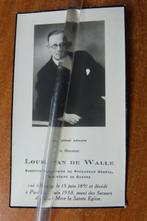 VAN DE WALLE L.Brugge- WOI 1891-1938-Paris, Verzenden, Rouwkaart