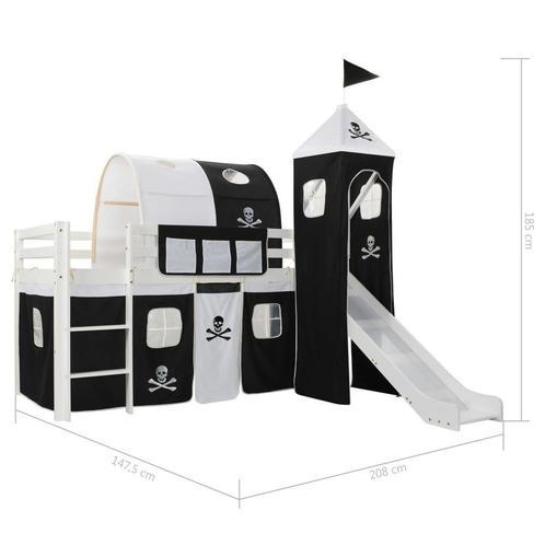 Hoogslaper - piratenbed met glijbaan, Kinderen en Baby's, Kinderkamer | Bedden, Gebruikt, 180 cm of meer, 100 cm of meer, Hoogslaper of Stapelbed
