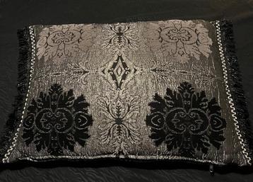 Marokkaanse kussens, Huis en Inrichting, Woonaccessoires | Kussens, Ophalen, Zo goed als nieuw, Zwart, Rechthoekig