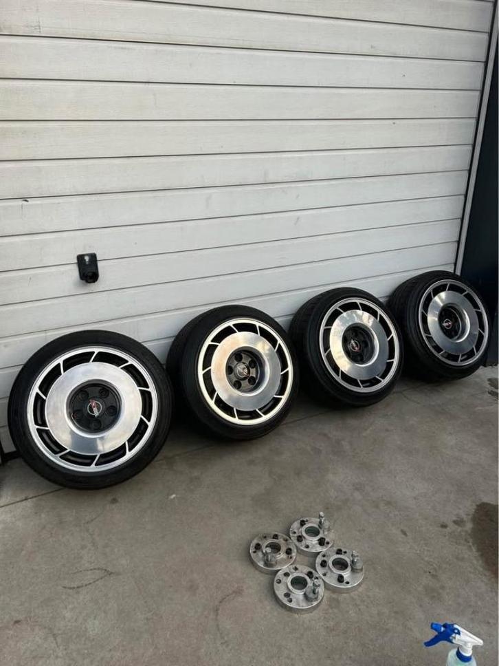 Corvette velgen met adaptor naar 4x100, Auto-onderdelen, Banden en Velgen, Velg(en), 16 inch, Gebruikt, Ophalen