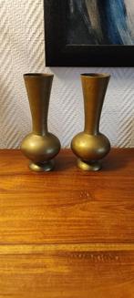 Twee koperen vaasjes, Antiek en Kunst, Ophalen of Verzenden, Koper