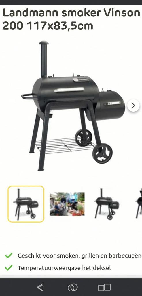 Bbq landmann Vinson Ohio smoker/grill, Jardin & Terrasse, Barbecues au charbon de bois, Comme neuf, Enlèvement ou Envoi