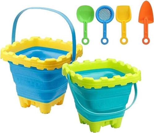Set van 2 opvouwbare emmer en schep voor strand GRATIS LEVE, Kinderen en Baby's, Speelgoed | Buiten | Zandbakken, Nieuw, Verzenden