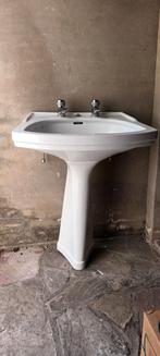 Vintage retro waszuil wit. Vitribo Belguim., 50 à 100 cm, Enlèvement, Utilisé, Lavabo ou Évier