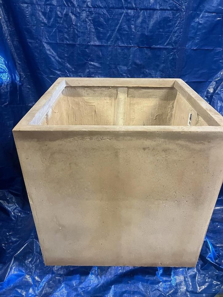 Clayfibre plantenbak 75x75x75, Tuin en Terras, Bloembakken en Plantenbakken, Nieuw, Steen, Binnen, Balkon, Tuin, 60 cm of meer