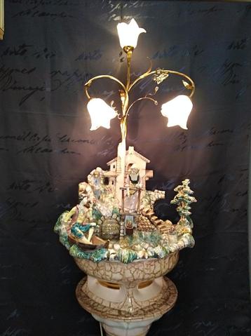 ZELDZAAM! Vloerverlichting met waterornament LORENZON MOVE., Maison & Meubles, Lampes | Lampadaires, Enlèvement, Neuf, 150 à 200 cm