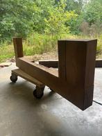Massief eiken balk, Tuin en Terras, Palen, Balken en Planken, Ophalen, Nieuw, Hardhout, 180 tot 250 cm
