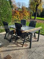Tuinset GRATIS tafel met 4 kunststof inklapbare stoelen, Chaise, Salons de jardin, Synthétique, Utilisé