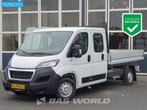 Peugeot Boxer 140PK Open Laadbak Dubbel Cabine Airco Cruise, Auto's, Voorwielaandrijving, Stof, Euro 6, 4 cilinders