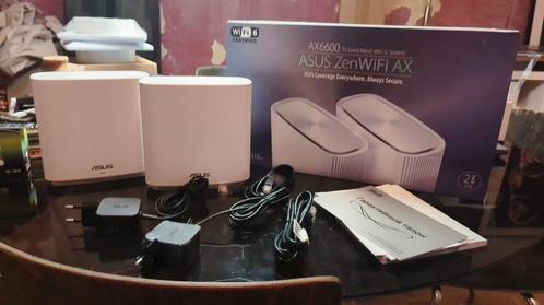 ASUS ZenWiFi XT8 Blanc Wifi 6 Mesh (Pack de 2), Computers en Software, WiFi-versterkers, Refurbished, Ophalen of Verzenden