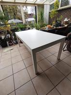 uittrekbare witte tafel, Huis en Inrichting, Tafels | Eettafels, Ophalen, Overige materialen, 50 tot 100 cm, Zo goed als nieuw