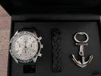 Nieuwe 47mm herenhorloge geschenkset van L & Co Timepieces, Overige merken, Staal, Polshorloge, Nieuw