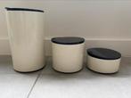 Vintage Voorraadpotten Tupperware (Stelton stijl), Huis en Inrichting, Keuken | Tupperware, Ophalen, Gebruikt, Wit