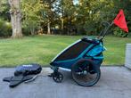 Thule Chariot Cross 2 fietskar + beschermhoes + regenhoes, Ophalen, Thule, Opvouwbaar