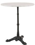 Marmeren tafel met gietijzeren onderstel Ø 60 x 72 cm, Ophalen of Verzenden, Nieuw