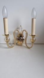 wandlicht met 2 armen in gesmoord glas Germany, Huis en Inrichting, Ophalen, Gebruikt, Glas