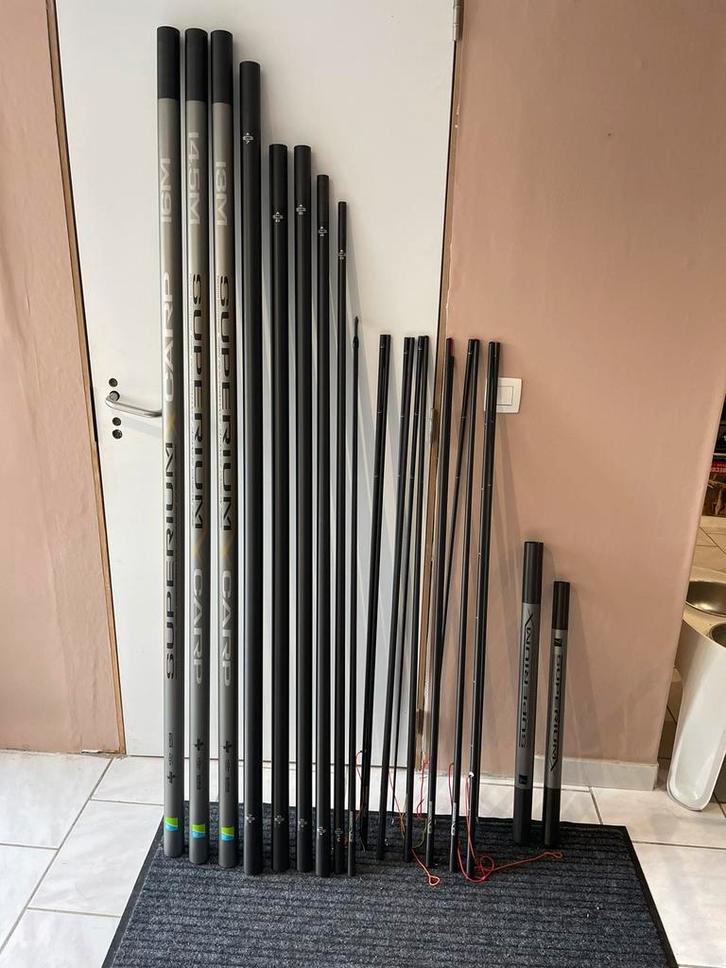 Canne preston superium carp 16 m et margin 10 m, Watersport en Boten, Hengelsport | Algemeen, Gebruikt, Ophalen