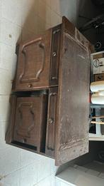 Eiken bureau met extra kastje (moet snel weg), Ophalen, Gebruikt, Bureau