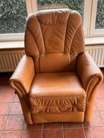 Lederen electrische relaxfauteuil, Huis en Inrichting, Fauteuils, Ophalen, Gebruikt, Leer