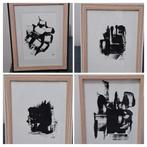 4 unieke schilderijen van 21×29,7 cm  55€ per lijst, Ophalen