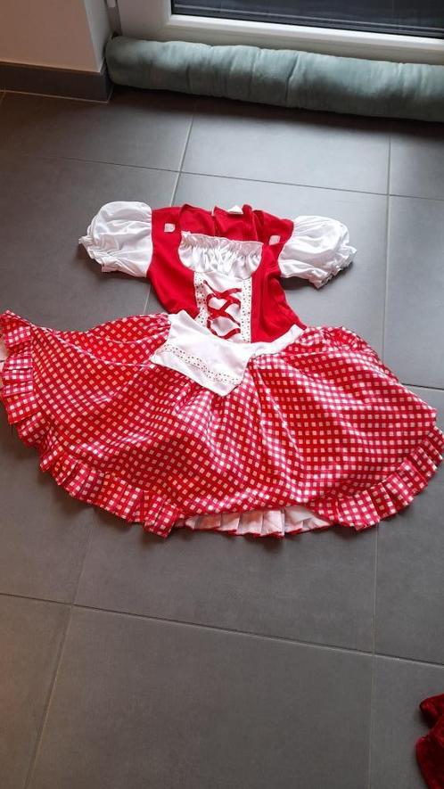 Verkleedjurk rode jurk maat 128, Kinderen en Baby's, Carnavalskleding en Verkleedspullen, Gebruikt, Jongen of Meisje, 122 t/m 128