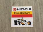 Sticker Hitachi - team Brabham - F1, Verzamelen, Auto of Motor, Ophalen of Verzenden, Zo goed als nieuw