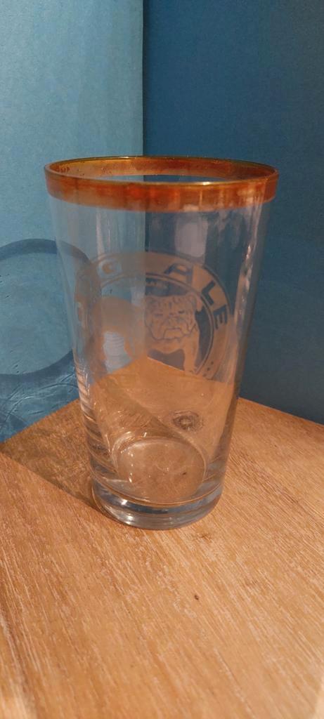 Zilver zuur glas DOG ALE Roelants Brussel ., Verzamelen, Biermerken, Ophalen of Verzenden