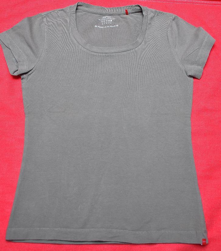 717-13. T‑shirt Esprit pour dame – Taille S – Gris perle, Kleding | Dames, T-shirts, Gedragen, Maat 36 (S), Grijs, Korte mouw
