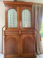 Eiken vitrinekast, Huis en Inrichting, Ophalen, Gebruikt, Eikenhout, Met lade(s)