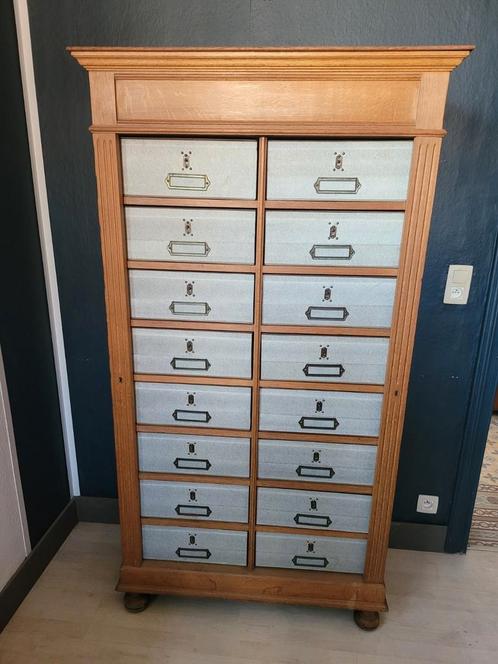 Schitterende oude eikenhouten kartonnen doos, Antiek en Kunst, Antiek | Meubels | Kasten, Ophalen