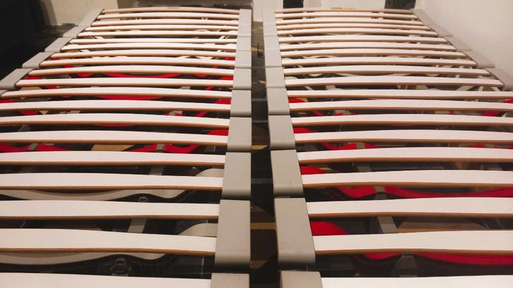 2 lattenbodems Swissflex type 505 – 70x200 cm, Huis en Inrichting, Slaapkamer | Matrassen en Bedbodems, Gebruikt, Bedbodem, 70 cm of minder