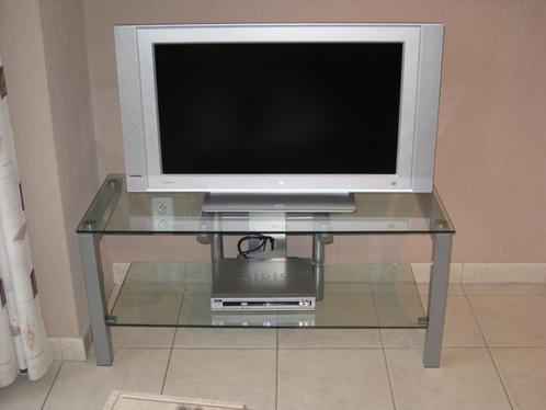 glazen meubel, Huis en Inrichting, Kasten |Televisiemeubels, Gebruikt, Glas, Metaal, Ophalen