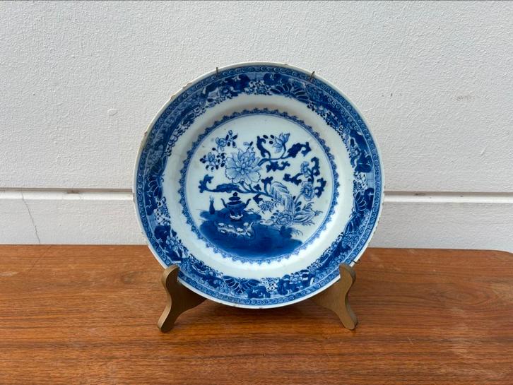 Antiek Chinees Bord | Porselein | 18e eeuws, Antiek en Kunst, Antiek | Wandborden en Tegels, Ophalen of Verzenden