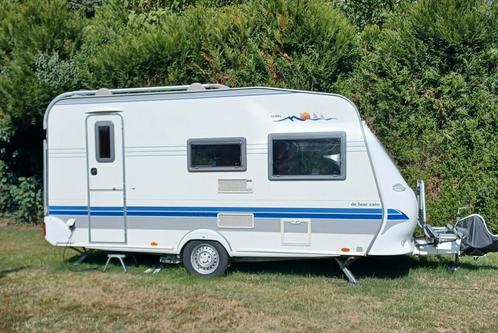 Caravan HOBBY De Luxe Easy 440, Caravans en Kamperen, Caravans, Particulier, tot en met 4, Treinzit, Hobby, Dwarsbed, Omvormbare zithoek