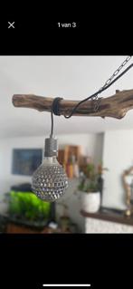 unieke lamp handgemaakt, Huis en Inrichting, Lampen | Hanglampen, Minder dan 50 cm, Zo goed als nieuw, Ophalen, Glas