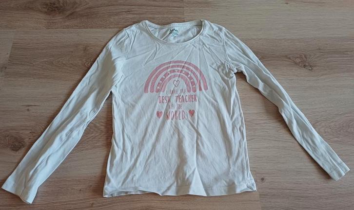 T-shirt manches longues, fille 8 ans, Kinderen en Baby's, Kinderkleding | Maat 128, Gebruikt, Meisje, Ophalen of Verzenden