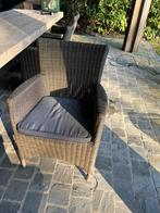 8 tuinstoelen met zitkussens, Tuin en Terras, Ophalen, Kunststof, Gebruikt, 8 zitplaatsen