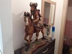 statut  indien sur cheval, Collections, Statues & Figurines, Humain, Enlèvement, Utilisé