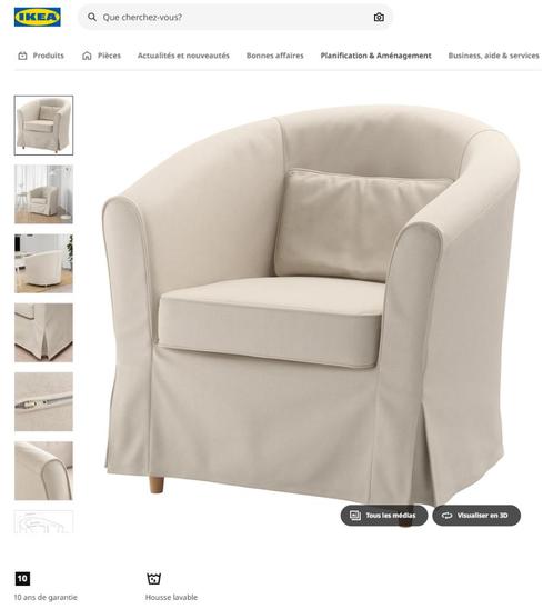 Fauteuil 1 place TULLSTA (ikea), Huis en Inrichting, Fauteuils, Zo goed als nieuw, Hout, Stof, 75 tot 100 cm, Minder dan 75 cm