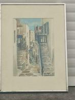 aquarelle signe pol magis signe pol magis, Antiek en Kunst, Ophalen of Verzenden