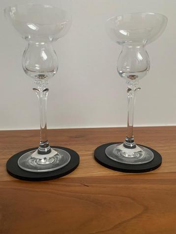 Vintage gelijk nieuw twee kristallen kandelaars jaren 80  beschikbaar voor biedingen