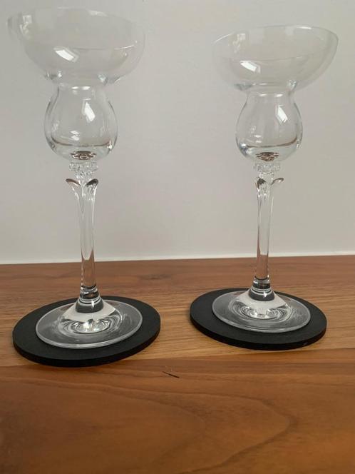 Vintage gelijk nieuw twee kristallen kandelaars jaren 80, Huis en Inrichting, Woonaccessoires | Kandelaars en Kaarsen, Zo goed als nieuw