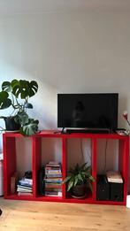 Red shelf that can be used sideways and upright., Gebruikt, Ophalen