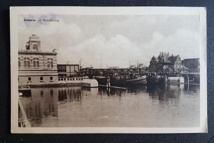Zelzate Noodbrug, Verzamelen, Postkaarten | België, Gelopen, Oost-Vlaanderen, 1940 tot 1960, Ophalen of Verzenden