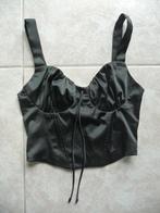 Zwart korsettopje Bershka, Kleding | Dames, Topjes, Maat 38/40 (M), Zwart, Zo goed als nieuw, Zonder mouw
