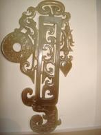 Ancient CHINESE jade pendant BI disc Feniks nephrite hanger, Ophalen of Verzenden